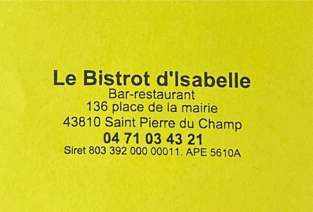 Le Bistrot d'Isabelle